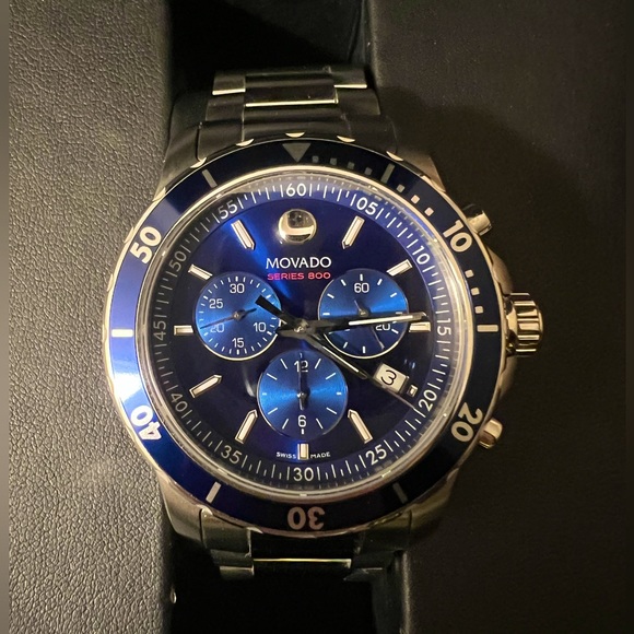 MOVADO Men’s Series 800 Chronograph Watch 2600141 - Picture 1 of 6